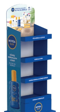 Nivea Sun — Karton Stand Çözümleri — Kozmetik — Ata Dizayn