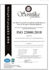 Ata Dizayn Kalıp Tasarım Plastik İmalat Sanayi Ticaret Ltd. Şti. — ISO 22000:2018